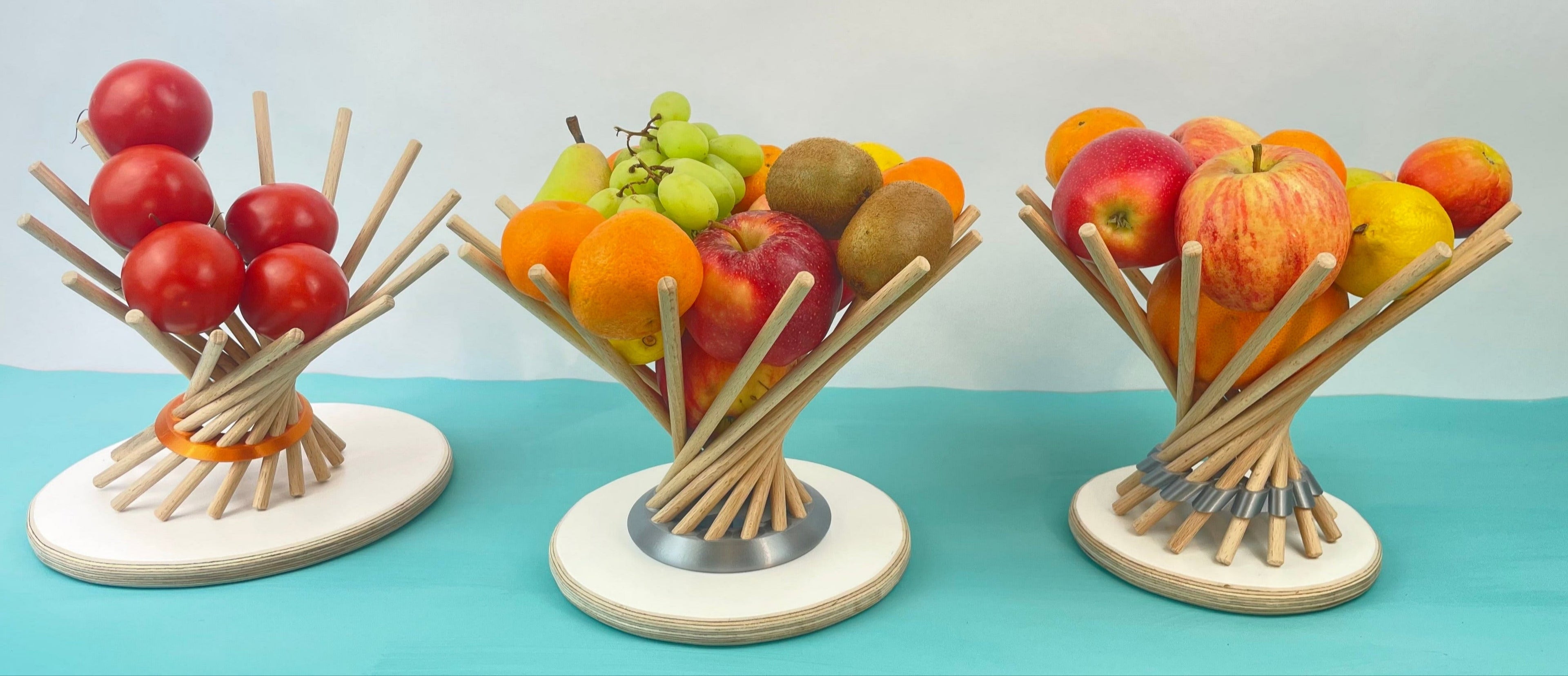 zu sehen sind die Varianten der obstschale dekoschale in einem bild