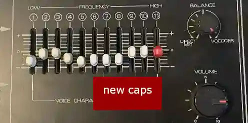 Faderkappenset mit 12 Stück für vintage Effektgeräte von Roland und Boss